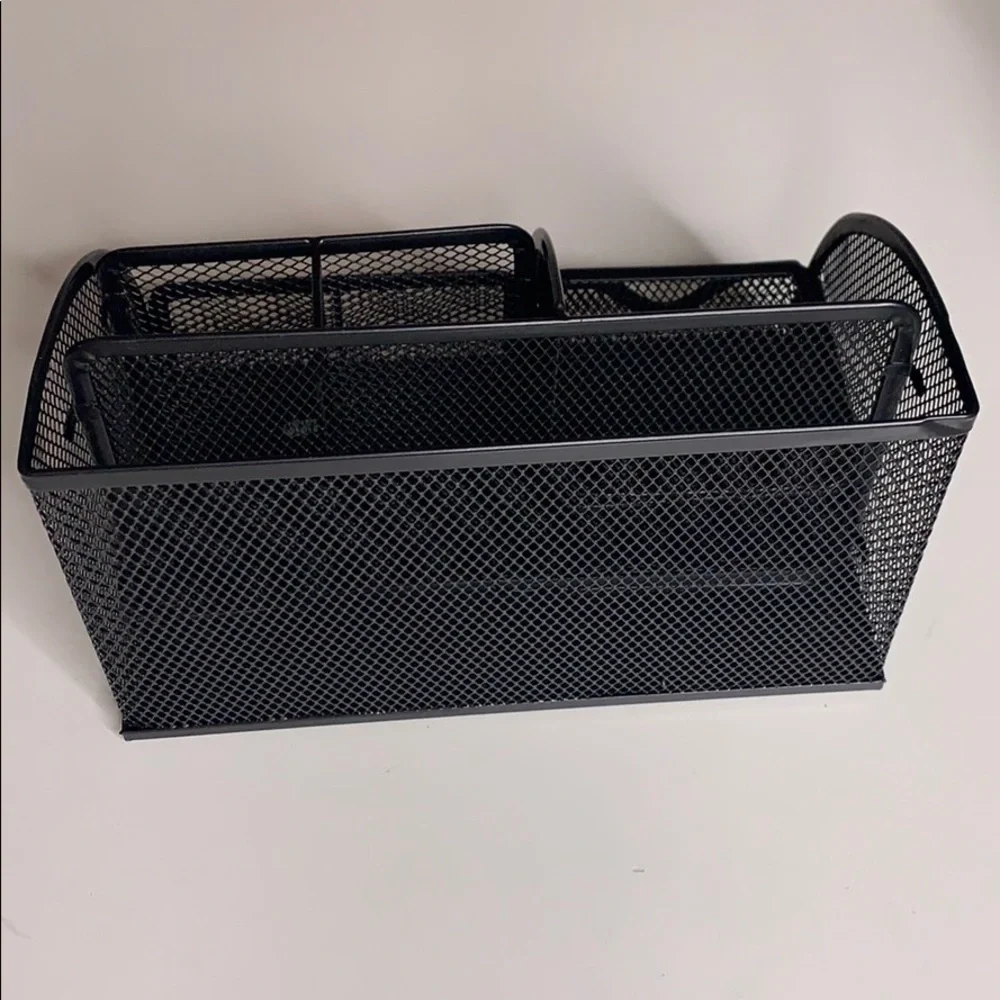 2 Home Office Desk Organization Trays Black White supplies
